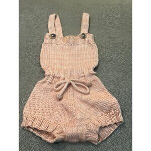 Misha & Puff Wool Faded Rose Romper 0/6M EUC